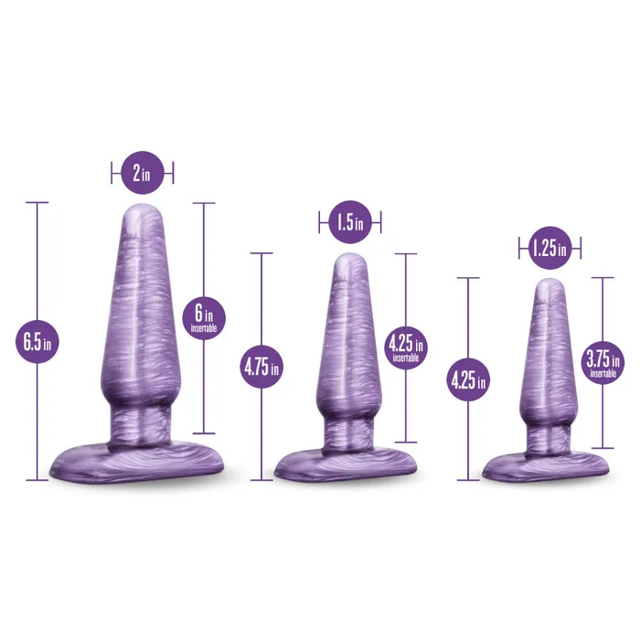 Anal Blush B Yours By Blush Trainer Kit Purple Swirl Anal Plug