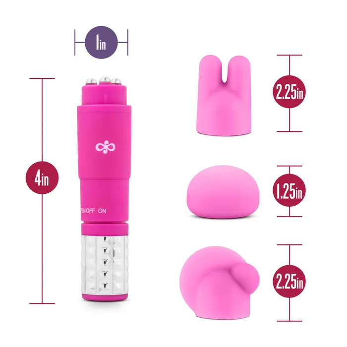 Vibrators Blush Ros By Blush Revitalize Pink Vibrating 3Piece Massage Wand Kit