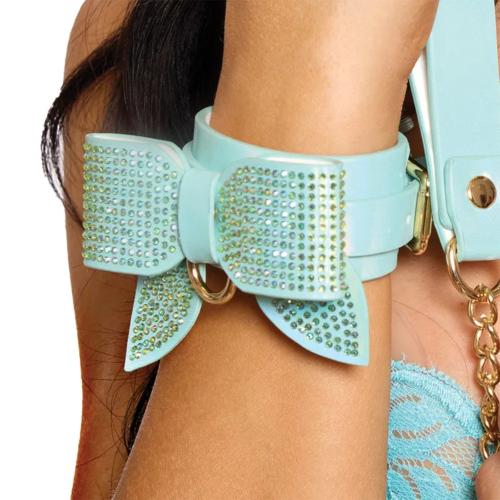 Vibrators Shots Toys Ouch Paris Collection Hand Cuffs in Blue