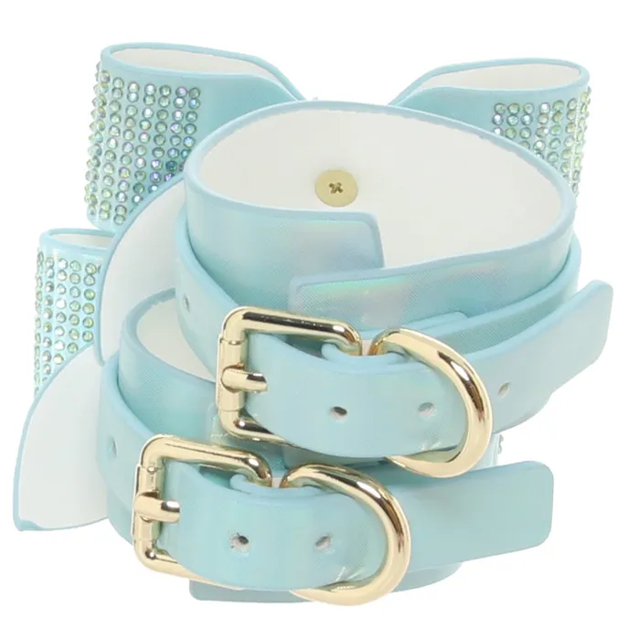 Vibrators Shots Toys Ouch Paris Collection Hand Cuffs in Blue