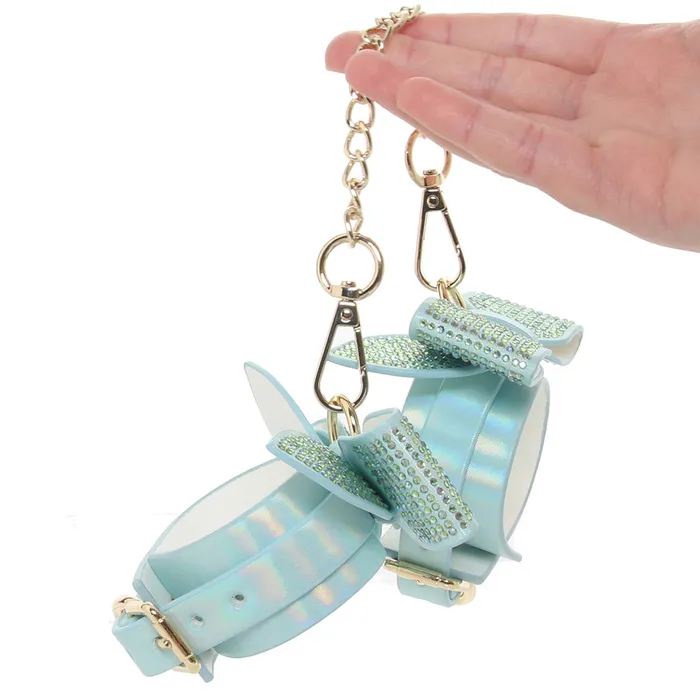 Vibrators Shots Toys Ouch Paris Collection Hand Cuffs in Blue