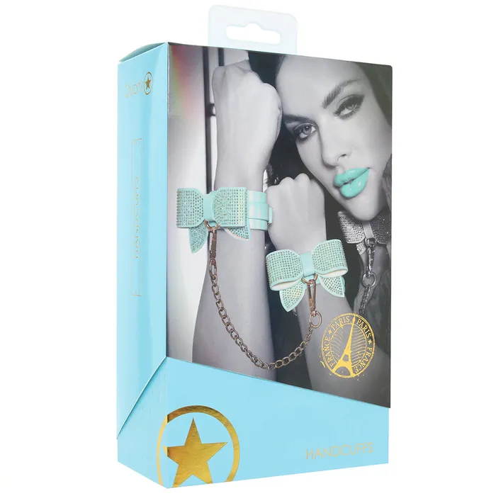 Vibrators Shots Toys Ouch Paris Collection Hand Cuffs in Blue