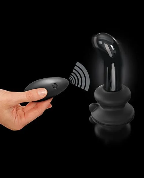 Icicles No 84 Hand Blown Glass Vibrating Butt Plug with Remote Black Pipedream Products Anal Icicles No 84 Hand Blown Glass Vibrating Butt Plug with Remote Black Pipedream Products Anal