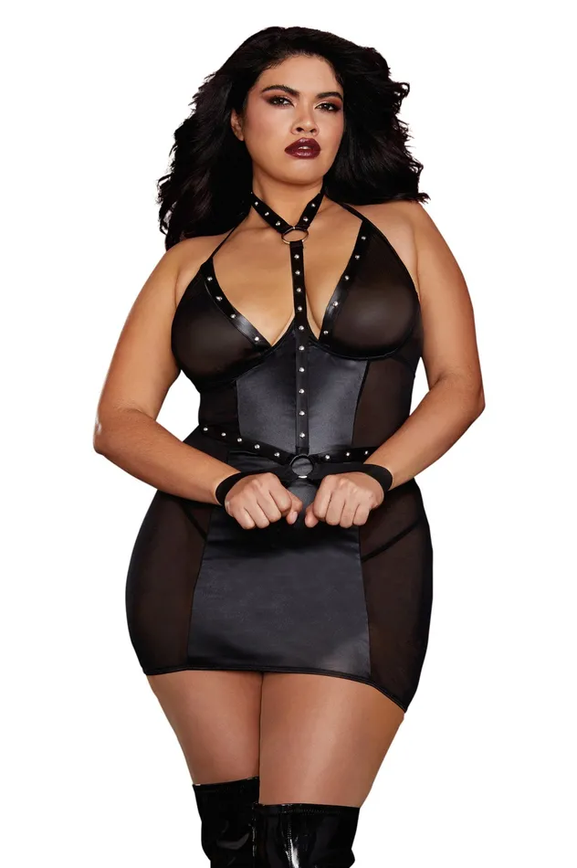 Vibrators Dreamgirls Bad Influence Open Back Chemise w Restraints